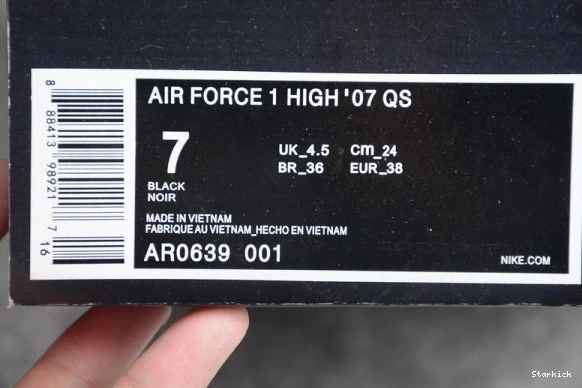 STARS LOW FORCE AR0639-001 1 AIR NIKE BLACK 1002